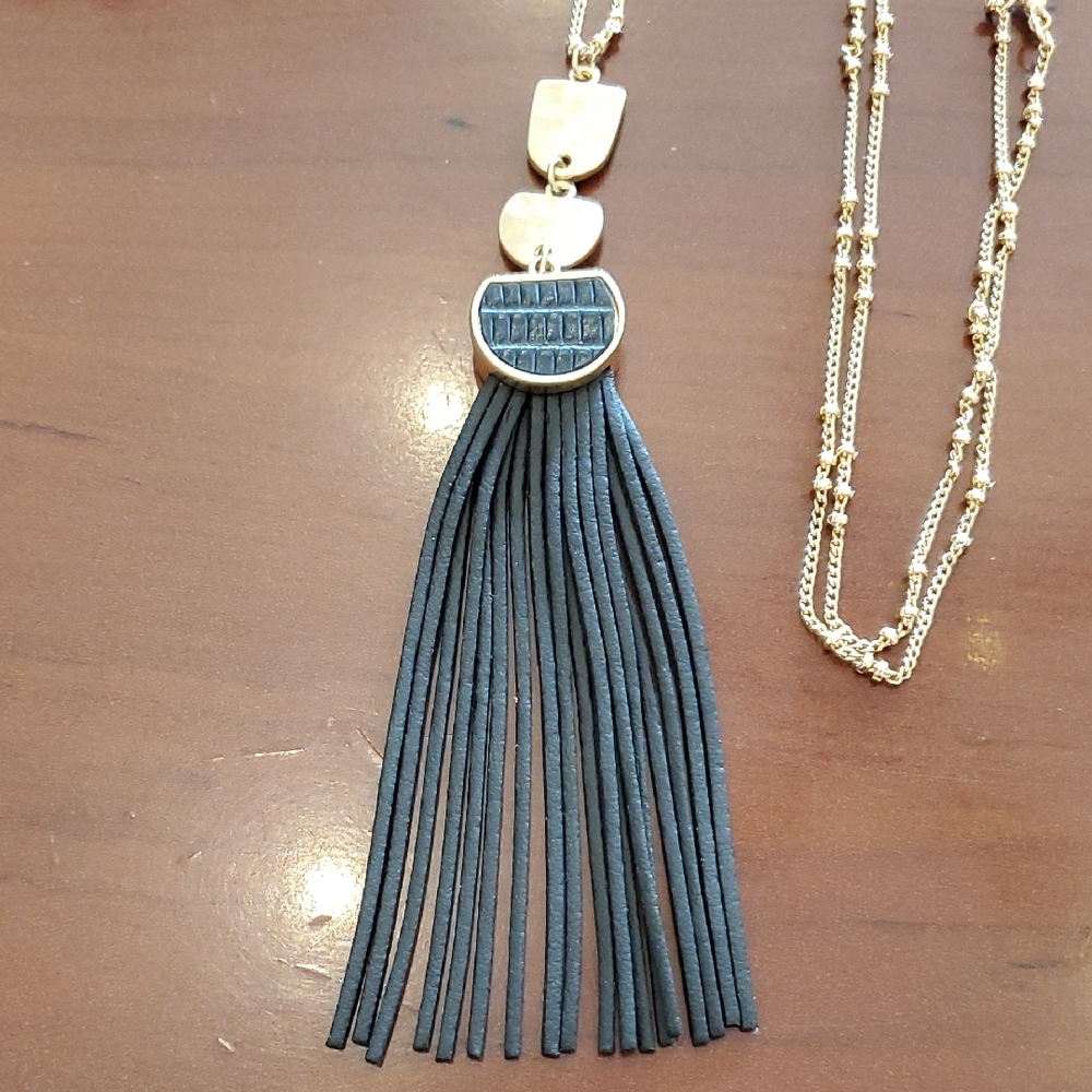 Black Tassle Necklace